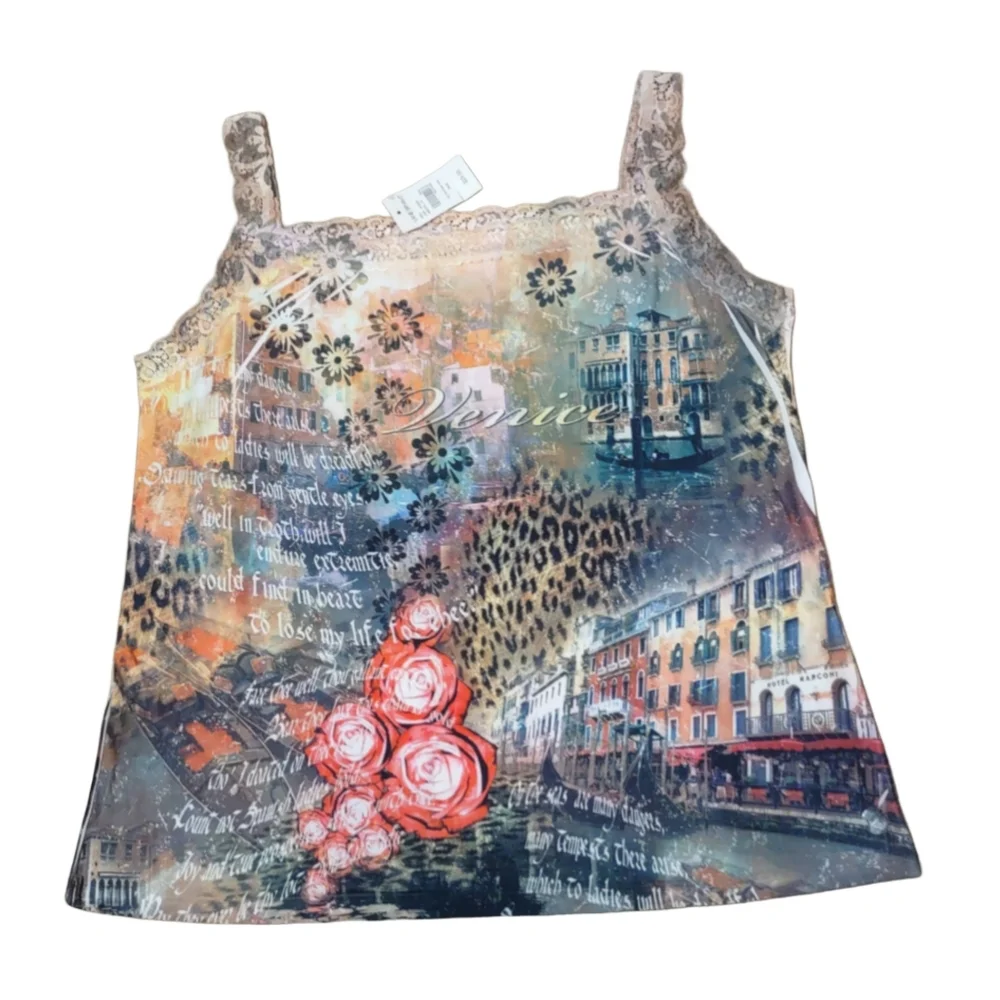 Lane Bryant Venezia Pastel Multicolor Camisole Tank Top 14/16 NWT - Picture 1 of 2